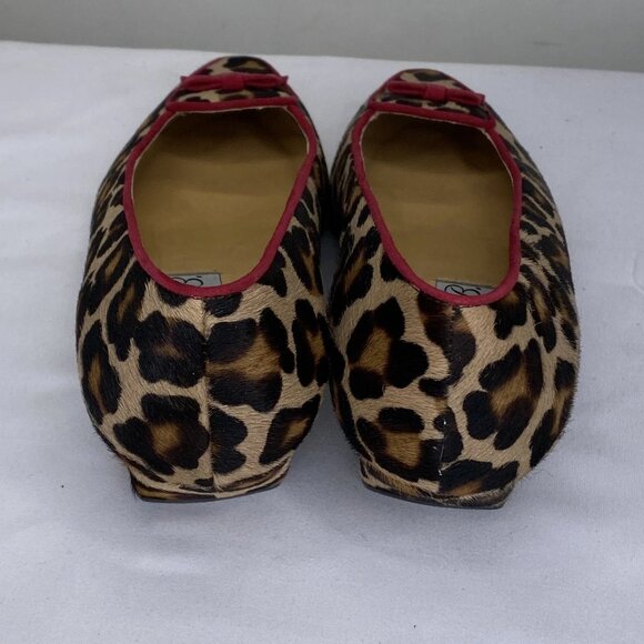 NEW DIAN. Womens Pumps Leopard Print Size 7.5 Brussel Piped Bow Low Heel - Picture 4 of 11